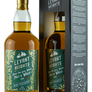Inspired by the revered Irish single pot still style, Levant Heights embodies a fusion of tradition and innovation. Following our Irish counterparts, we employ triple distillation in copper pot stills. However, what sets our whisky apart is its unique composition—a mash bill of 60% malted barley and 40% Lebanese durum wheat. This double-aged expression begins in lightly toasted and charred American oak barrels before finishing in virgin Italian casks sourced from a quaint family cooperage nestled in southern Italy's sun-kissed landscapes.